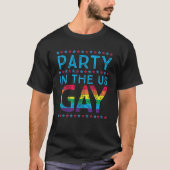 Vierde juli feest in het Amerikaanse Gay T Shirt (Voorkant)
