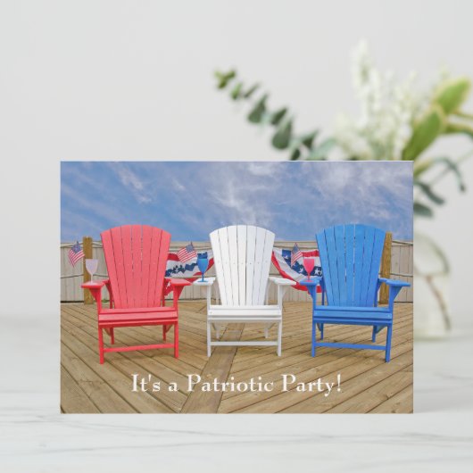 Vierde juli feest kaart (Staand voorkant)