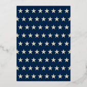 Vierde Juli-feest Patriottische Vlag Folie Uitnodiging (Achterkant)