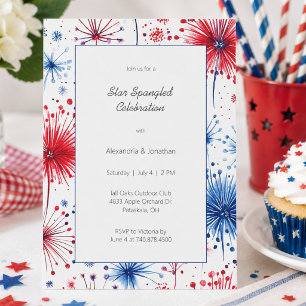 Vierde Juli Feest Uitnodiging