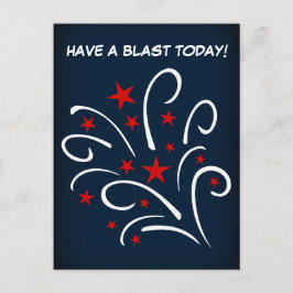 Vierde juli Fireworks Briefkaart