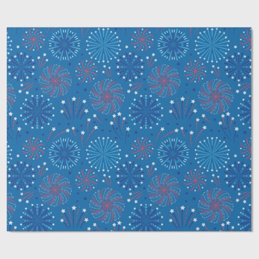 Vierde juli Fireworks Cadeaupapier (Vlak)