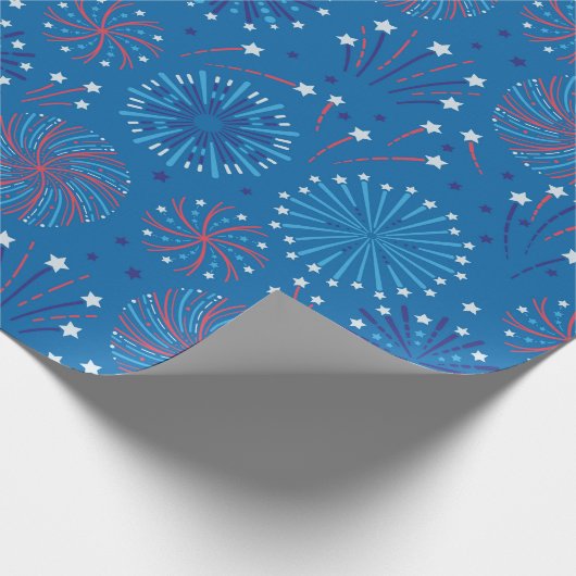 Vierde juli Fireworks Cadeaupapier (Hoek)