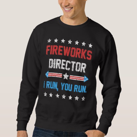 Vierde juli Fireworks Director Ik Run You Run 4T Trui (Voorkant)