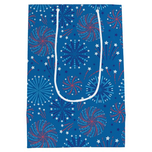 Vierde juli Fireworks Medium Cadeauzakje (Achterkant)