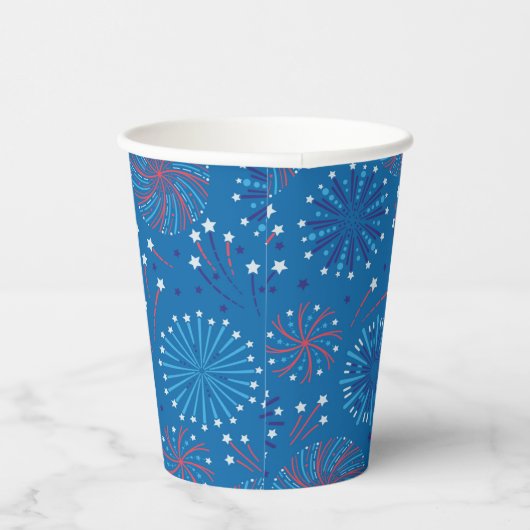 Vierde juli Fireworks Papieren Bekers (Rechts)