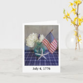 Vierde juli Geest 1776 Kaart (Gele Bloem)