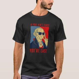 Vierde juli George Washington Funny niet eerste Y T-shirt