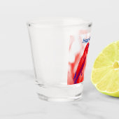 Vierde juli geschoten glas een kolibrie (Links)