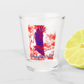 Vierde juli glas met Bald Eagle (Voorkant)