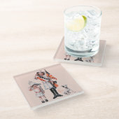 Vierde juli glazen onderzetter (Schuin)