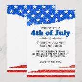 Vierde Juli Glitter Amerikaanse Vlag Kaart (Voorkant / Achterkant)