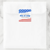 Vierde juli Glitter Amerikaanse vlag Vierkante Sticker (Tas)