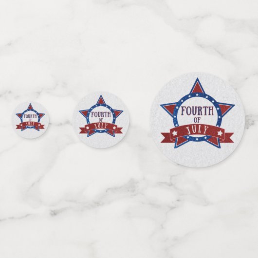 Vierde Juli Glitter Confetti (Voorkanten)