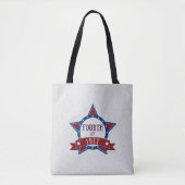 Vierde Juli Glitter Tote Bag (Voorkant)