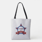 Vierde Juli Glitter Tote Bag (Achterkant)