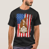Vierde juli Gnome Graphic Patriottisch Paard Ameri T-shirt (Voorkant)