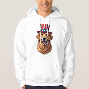Vierde Juli Golden Retriever Vintage T-shirt 4