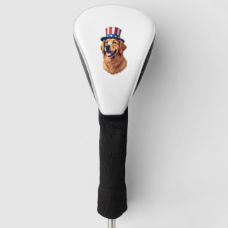 Vierde Juli Goud Retriever Vintage T-shirt Golfheadcover