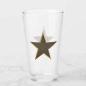 Vierde juli gouden ster helder drink glas (Achterkant)