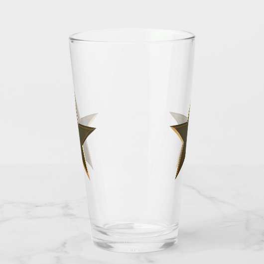 Vierde juli gouden ster helder drink glas (Links)