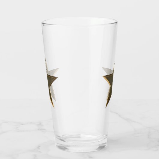 Vierde juli gouden ster helder drink glas (Rechts)