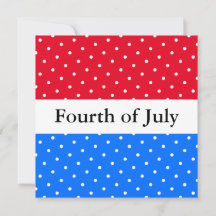 Vierde juli Helderblauw Rood Wit Strepen Stippen
