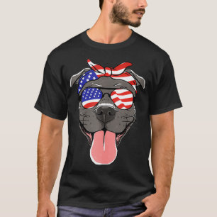 Vierde juli Hondenliefhebbers Patriottische Pup vo T-shirt