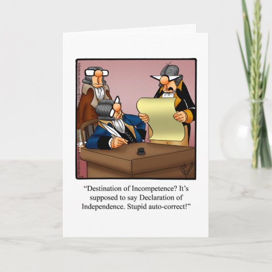 Vierde juli Humor Wenskaart "Spectickles" Kaart (Voorkant)