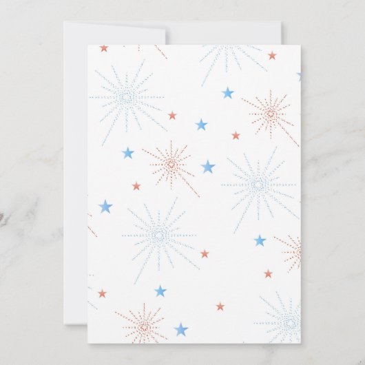 Vierde juli Ice Cream Social Kaart (Achterkant)