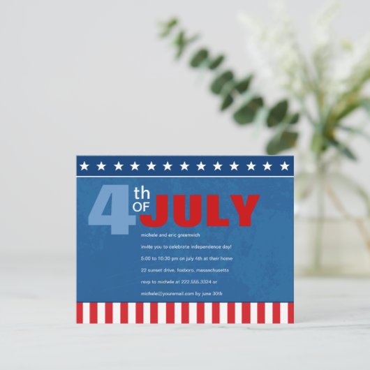 Vierde juli kaart (Staand voorkant)