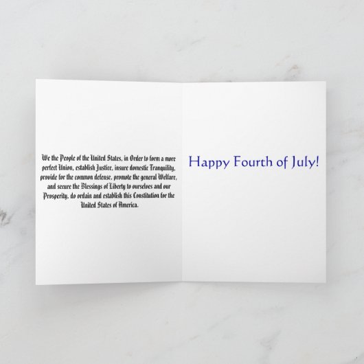 Vierde juli kaart (Binnen)