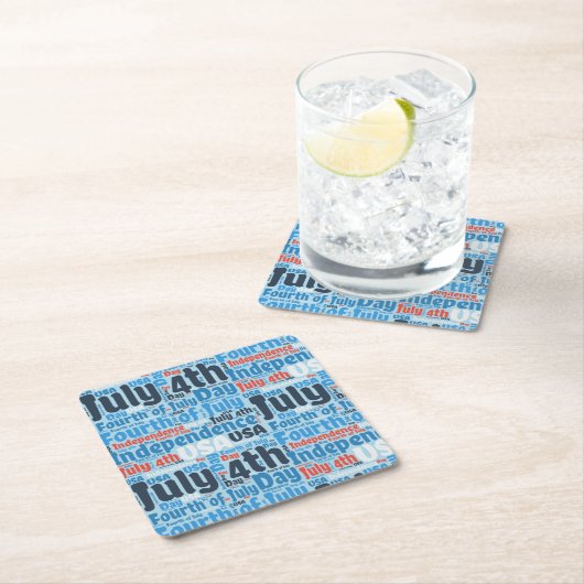 Vierde juli kartonnen onderzetters (Insitu)