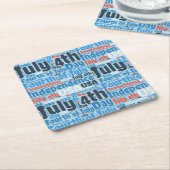 Vierde juli kartonnen onderzetters (Schuin)