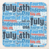 Vierde juli kartonnen onderzetters (Voorkant)