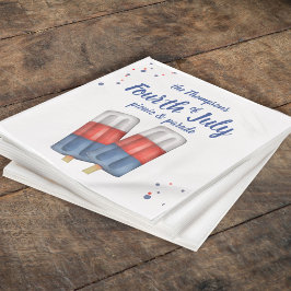 Vierde juli Leuke Whimsical Popsicle Waterverf Servet