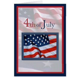 Vierde juli met vlaggen-kaart