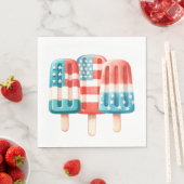 Vierde juli Napkins - Onafhankelijkheidsdag - 4e Servet (Insitu)