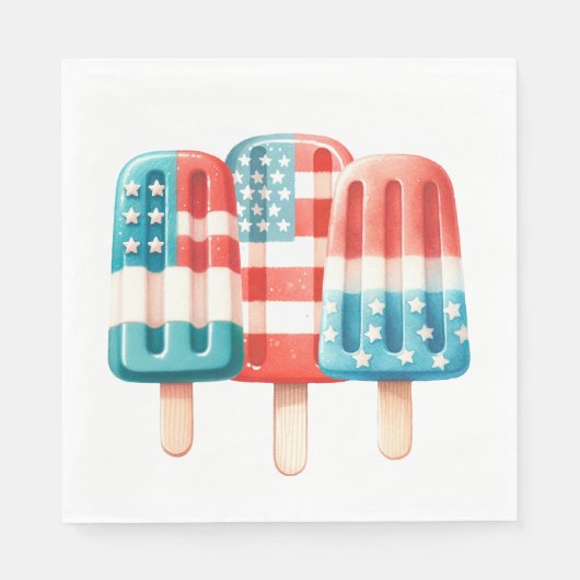 Vierde juli Napkins - Onafhankelijkheidsdag - 4e Servet (Voorkant)
