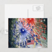 Vierde juli, nummer 1, kunstschilderij briefkaart (Voorkant / Achterkant)