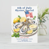 Vierde Juli Oester Sociale Uitnodiging Kust (Staand voorkant)