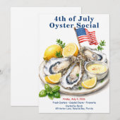 Vierde Juli Oester Sociale Uitnodiging Kust (Voorkant / Achterkant)