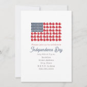 Vierde juli Onafhankelijkheidsdag 4 juli Cake Kaart (Voorkant)