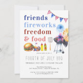 Vierde juli | Onafhankelijkheidsdag BBQ Kaart (Voorkant)