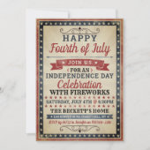 vierde juli onafhankelijkheidsdag kaart (Voorkant)