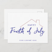 Vierde juli Onafhankelijkheidsdag Realty House Briefkaart (Voorkant / Achterkant)
