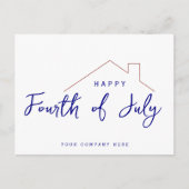 Vierde juli Onafhankelijkheidsdag Realty House Briefkaart (Voorkant)