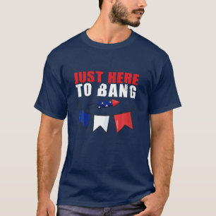 Vierde juli op 4 juli ben ik hier om te bang t-shirt
