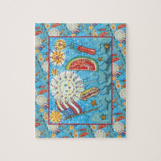 VIERDE JULI OPTOCHT & VUURWERK FEestDAG Legpuzzel (Verticaal)