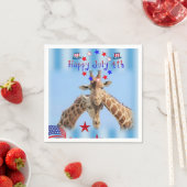 Vierde juli Papier Napkins Giraffe Servet (Insitu)